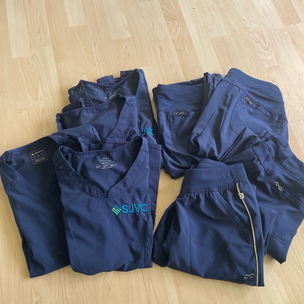 4 sets Cherokee Infinity Navy Medical Scrub